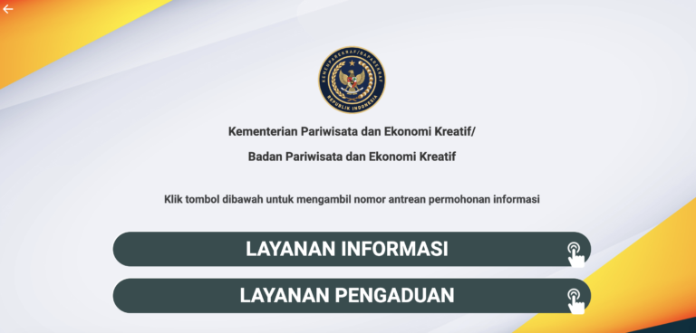 Pengembangan mesin antrean Kementrian Pariwisata